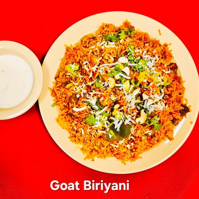 Goat Biryani.